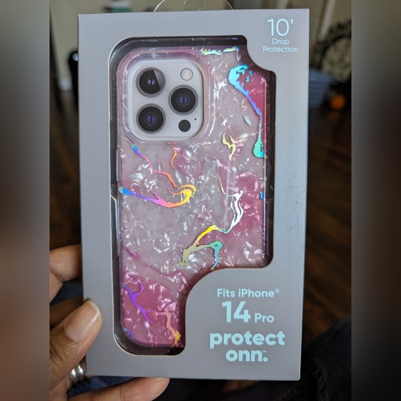 protect onn Other - iPhone 14 pro pink swirl case